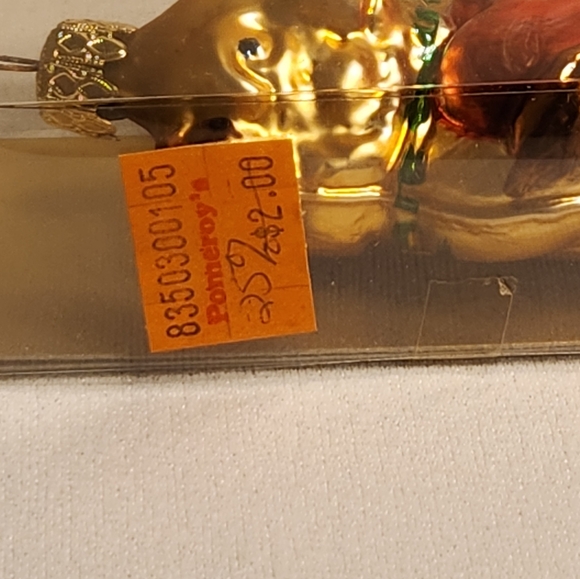 Vintage Blown Glass Teddy Bear Ornament West German Original Unopened Box - Picture 7 of 10